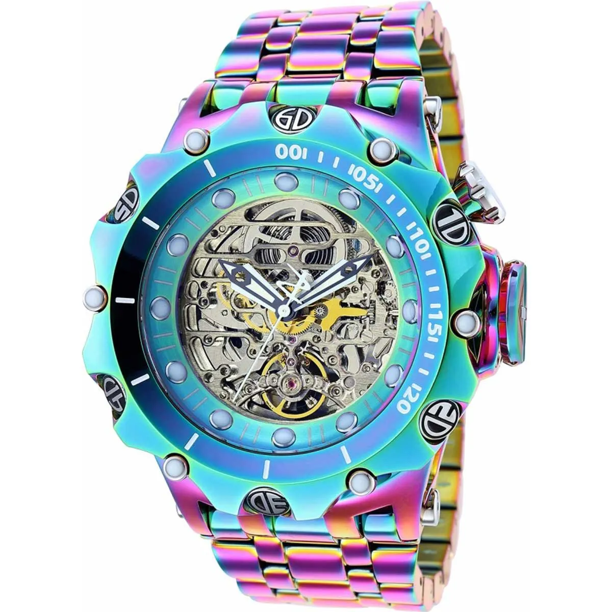 Invicta Men's Automatic Watch - Reserve Venom Iridescent Skeleton Dial Steel | 36672