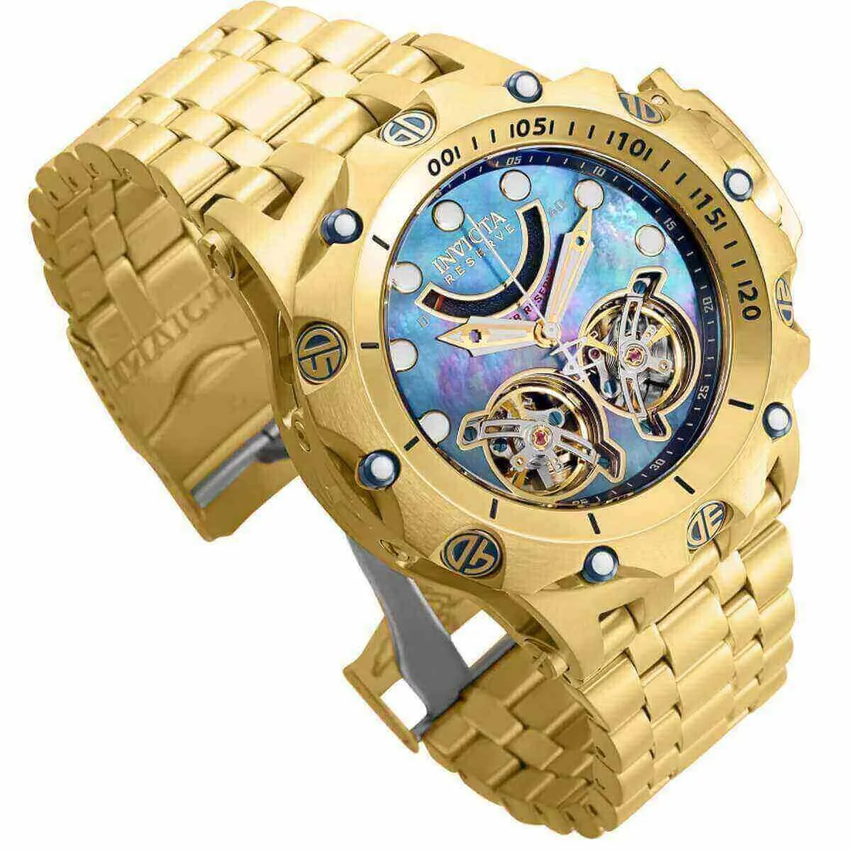 Invicta Men's Automatic Watch - Reserve Venom MOP Dial Yellow Gold Bracelet | 33550