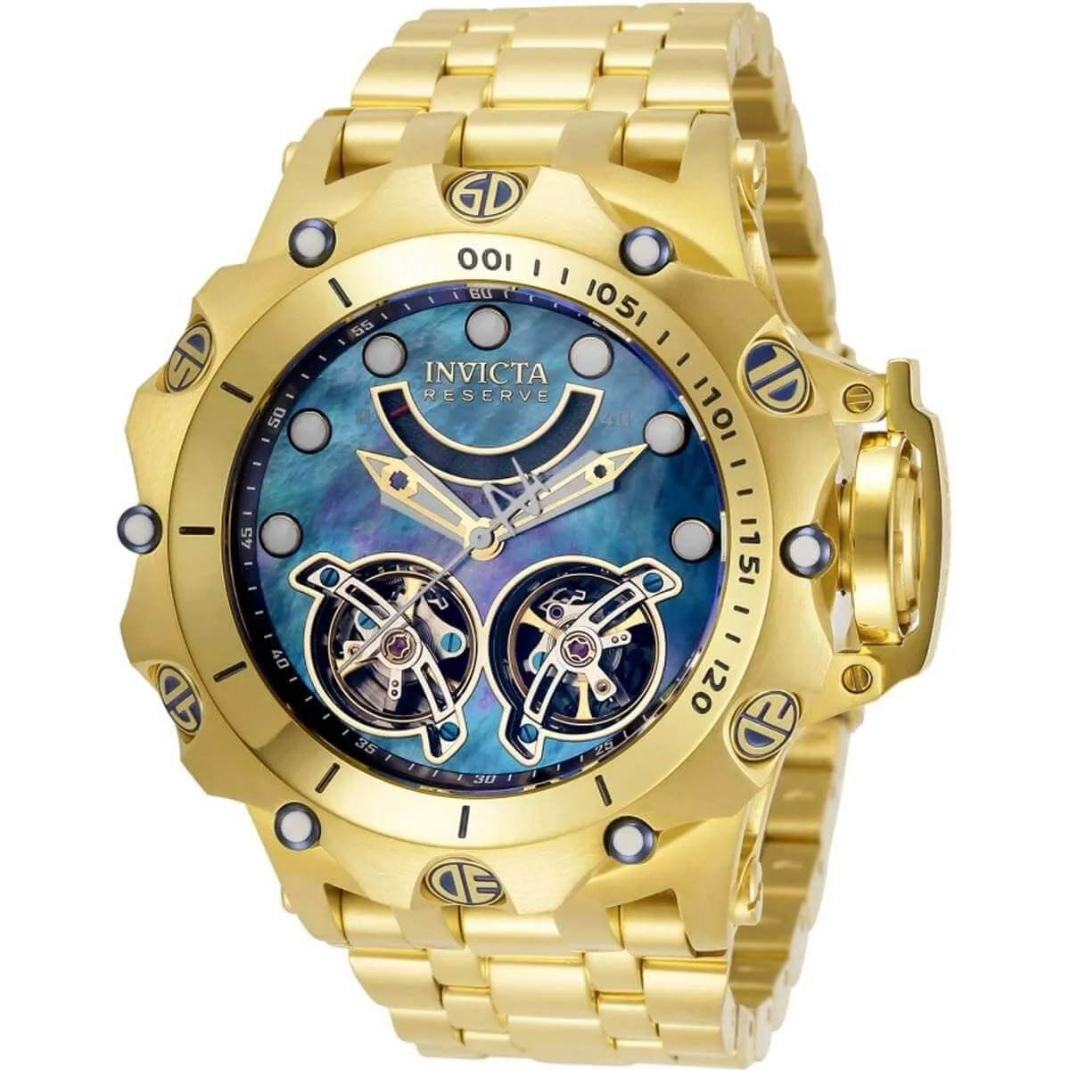 Invicta Men's Automatic Watch - Reserve Venom MOP Dial Yellow Gold Bracelet | 33550