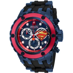 Invicta Men's Chrono Watch - DC Comics Superman Black and Dark Blue Strap | 32789