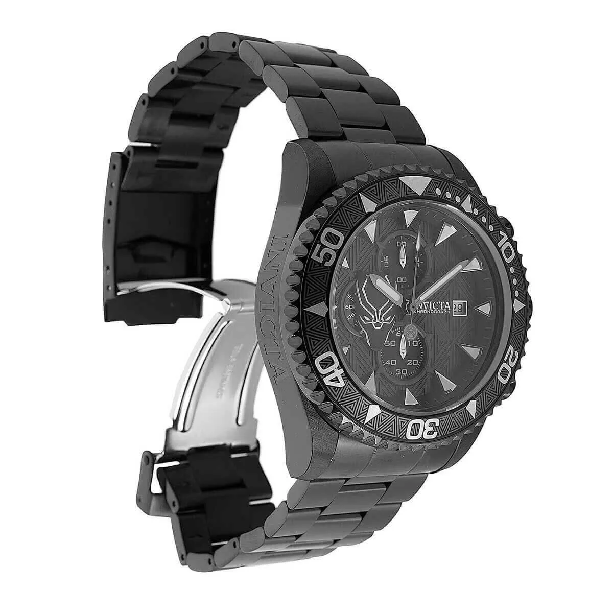 Invicta Men's Chrono Watch - Marvel Black Panther Stainless Steel Bracelet | 34627