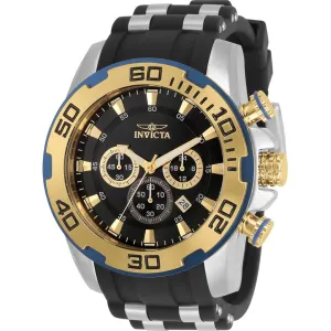 Invicta Men's Chrono Watch - Pro Diver Two Tone Black and Silver Tone Strap | 30765