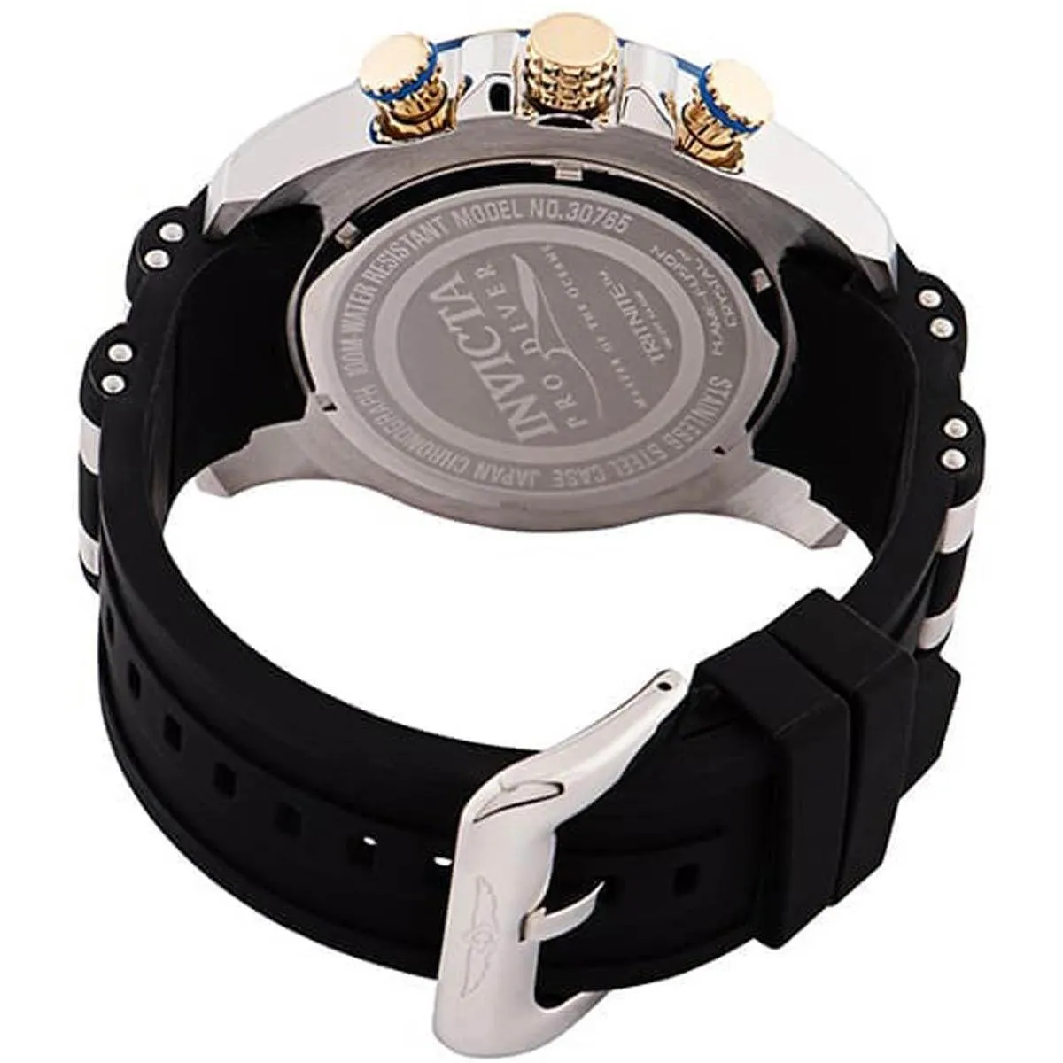 Invicta Men's Chrono Watch - Pro Diver Two Tone Black and Silver Tone Strap | 30765
