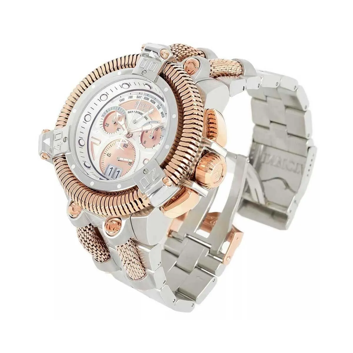 Invicta Men's Chrono Watch - Reserve King Python Silver and Rose Gold Dial | 35222