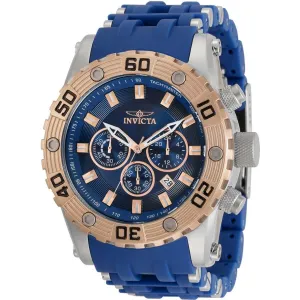 Invicta Men's Chrono Watch - Sea Spider Two Tone Blue and Silver Tone Strap | 30819