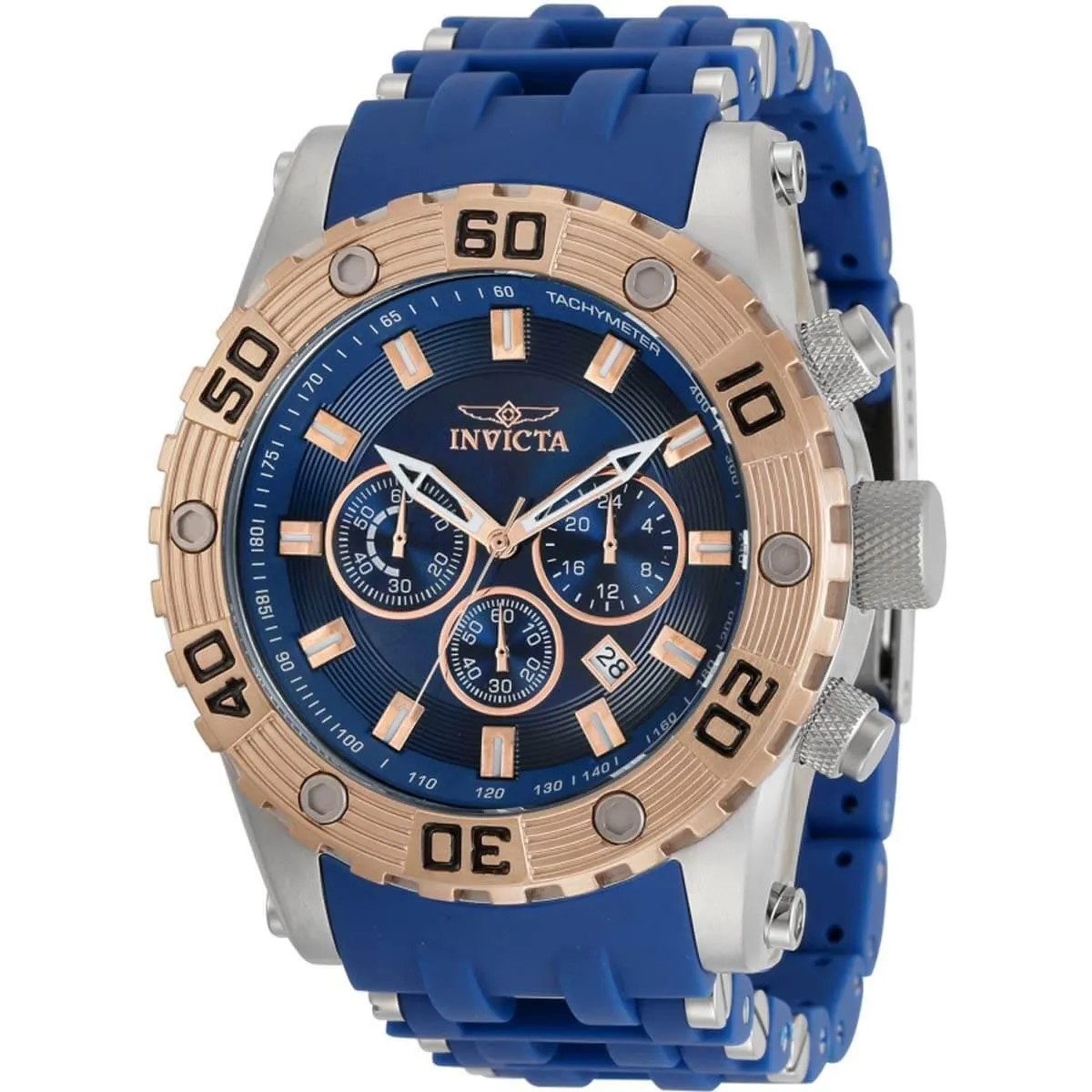 Invicta Men's Chrono Watch - Sea Spider Two Tone Blue and Silver Tone Strap | 30819
