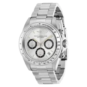 Invicta Men's Chrono Watch - Speedway Silver Tone Stainless Steel Bracelet | 37167