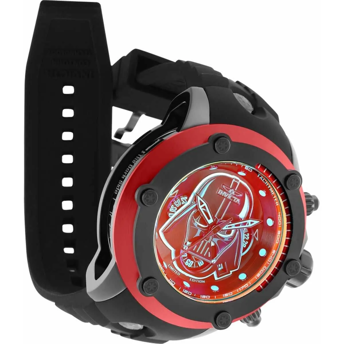 Invicta Men's Chrono Watch - Star Wars Darth Vader Quartz Black Rubber Strap | 36282