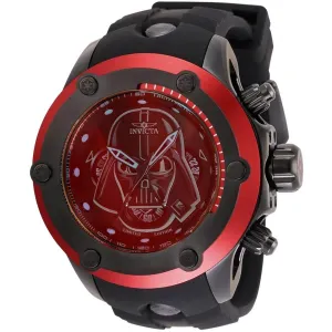 Invicta Men's Chrono Watch - Star Wars Darth Vader Quartz Black Rubber Strap | 36282