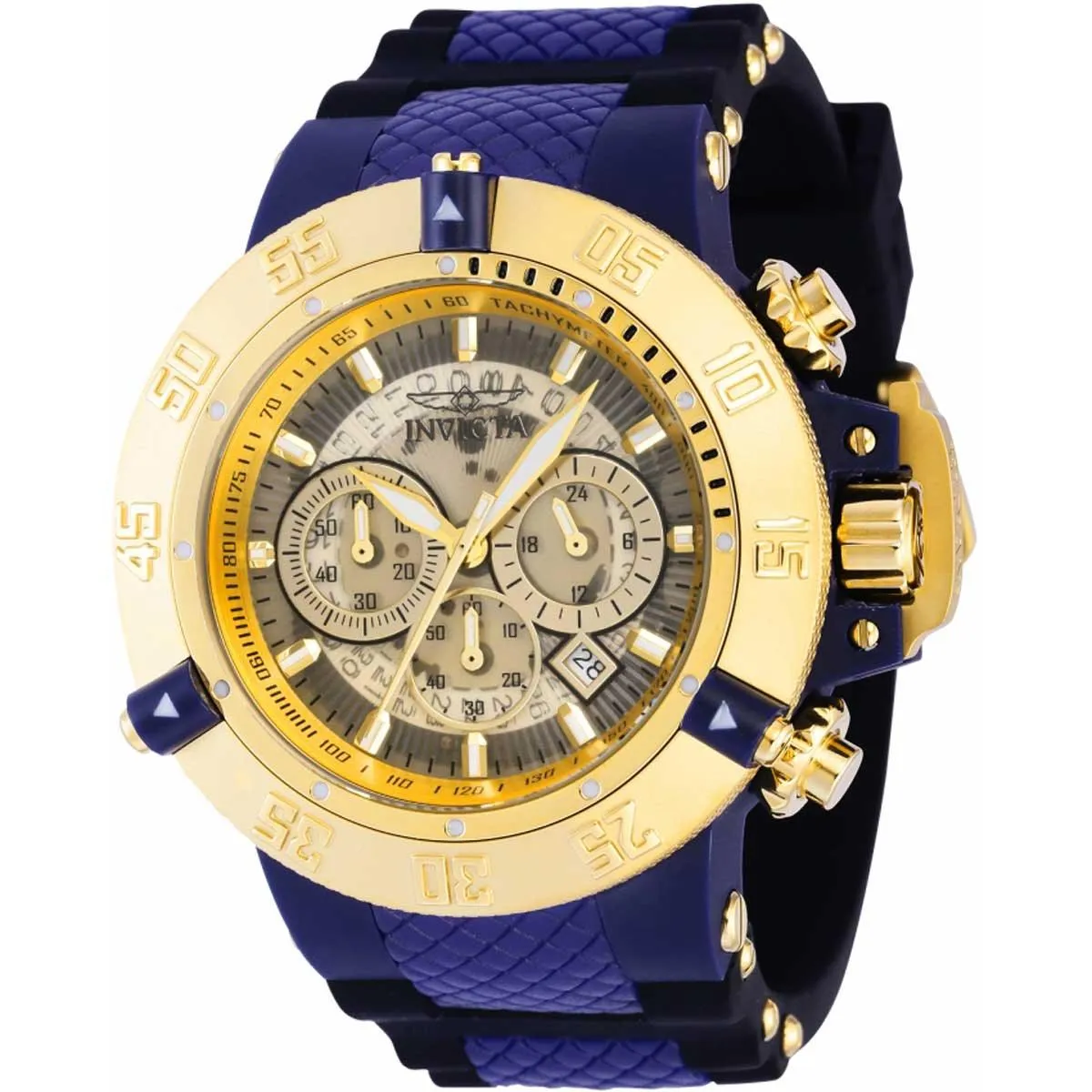 Invicta Men's Chrono Watch - Subaqua Noma III Transparent Dial Blue Strap | 39005