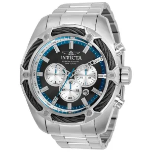 Invicta Men's Chronograph Watch - Bolt Quartz Black, Silver and Blue Dial | 31436
