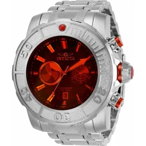 Invicta Men's Chronograph Watch - Coalition Forces Red Dial Silver Bracelet | 29933