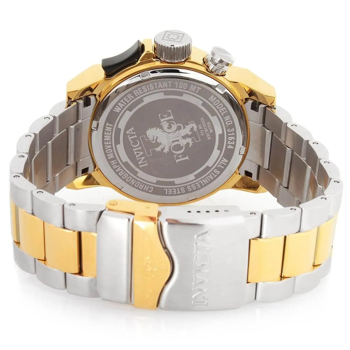 Invicta Men's Chronograph Watch - I-Force Green Dial Two Tone Bracelet | 31634