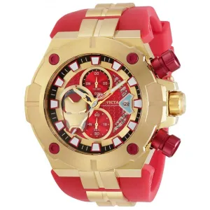 Invicta Men's Chronograph Watch - Marvel Red Dial Two Tone Strap | 30315