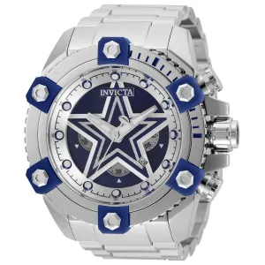 Invicta Men's Chronograph Watch - NFL Dallas Cowboys Quartz Silver and Blue Dial | 35498