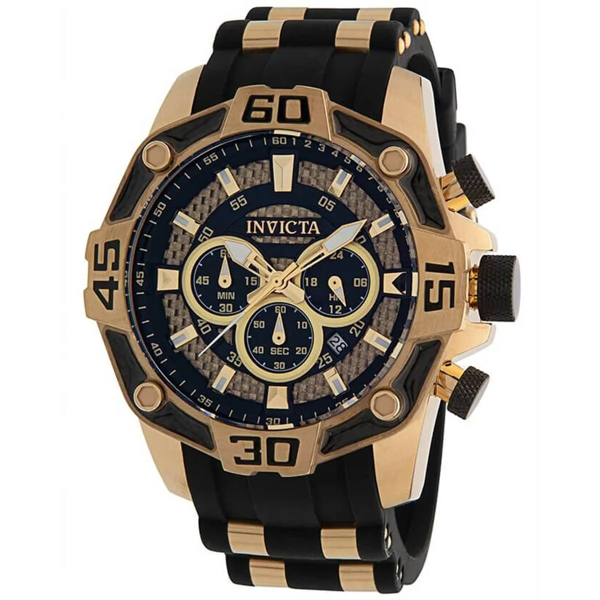 Invicta Men's Chronograph Watch - Pro Diver Japanese Quartz Two Tone Strap | 33838