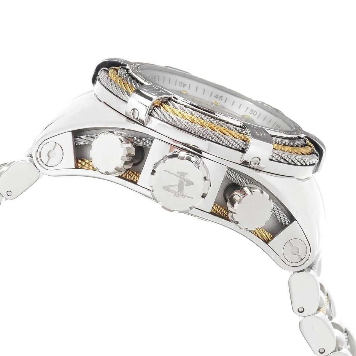 Invicta Men's Chronograph Watch - Reserve Bolt Zeus Silver Bracelet Diamond | 30066