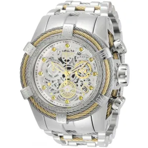 Invicta Men's Chronograph Watch - Reserve Bolt Zeus Silver Bracelet Diamond | 30066