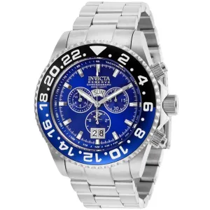Invicta Men's Chronograph Watch - Reserve Pro Diver Black and Blue Bezel | 29556