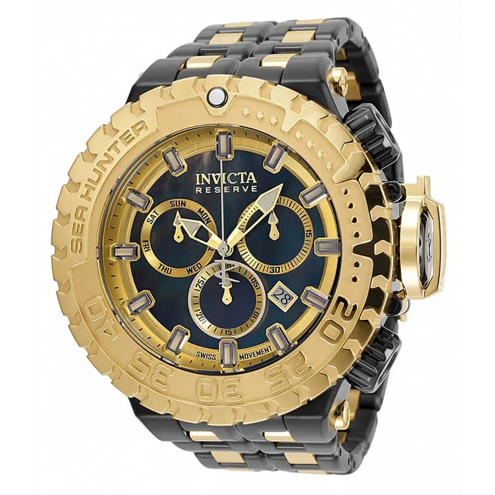 Invicta Men's Chronograph Watch - Sea Hunter MOP and Gold Dial Bracelet | 34597
