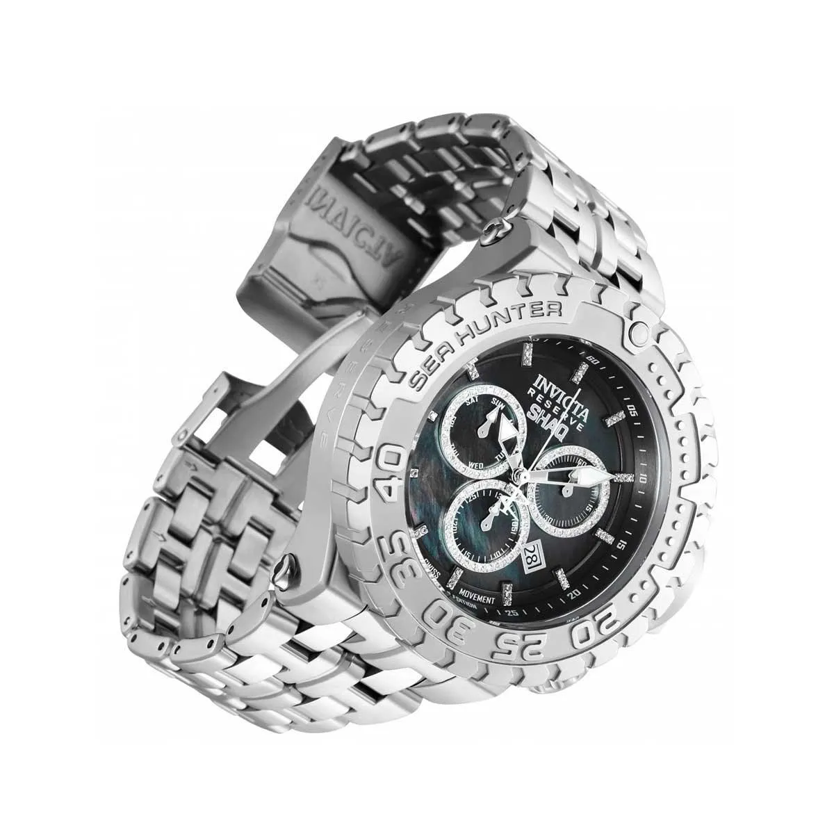 Invicta Men's Chronograph Watch - Sea Hunter Quartz Steel Bracelet Diamond | 34612