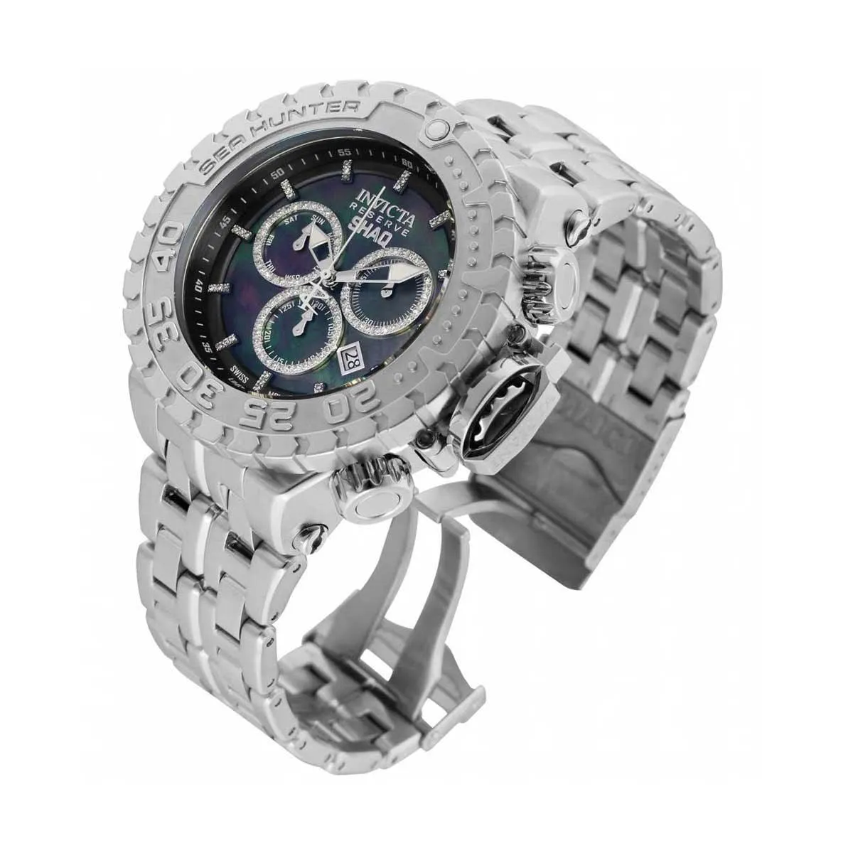 Invicta Men's Chronograph Watch - Sea Hunter Quartz Steel Bracelet Diamond | 34612