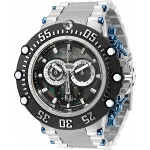 Invicta Men's Chronograph Watch - Subaqua Black Mother of Pearl Dial Bracelet | 32119