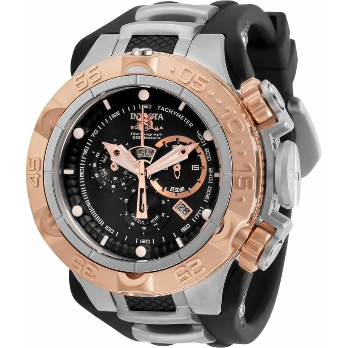 Invicta Men's Chronograph Watch - Subaqua Noma V Black Dial Strap | 12880