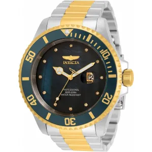 Invicta Men's Diamond Watch - Pro Diver Quartz MOP Dial Two Tone Bracelet | 34151