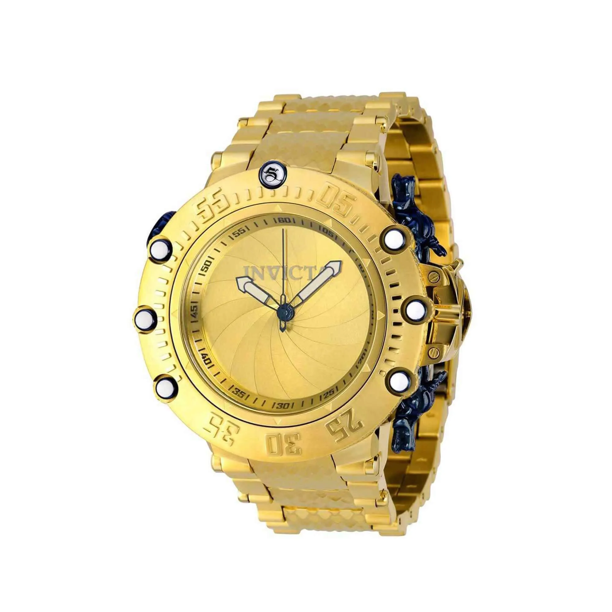 Invicta Men's Diamond Watch - Subaqua Gold Tone Mother of Pearl and Blue Dial | 36317