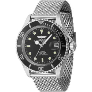 Invicta Men's Dive Watch - Pro Diver Automatic Black Dial Silver Tone Bracelet | 47720