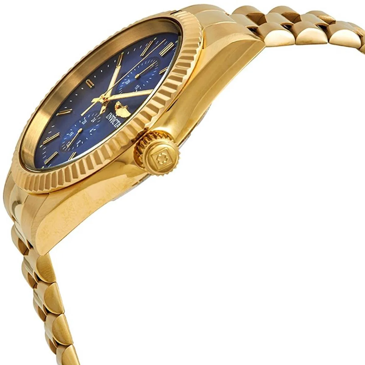 Invicta Men's Japanese Quartz Watch - Specialty Blue Dial Yellow Gold Steel | 29430