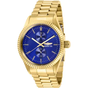 Invicta Men's Japanese Quartz Watch - Specialty Blue Dial Yellow Gold Steel | 29430