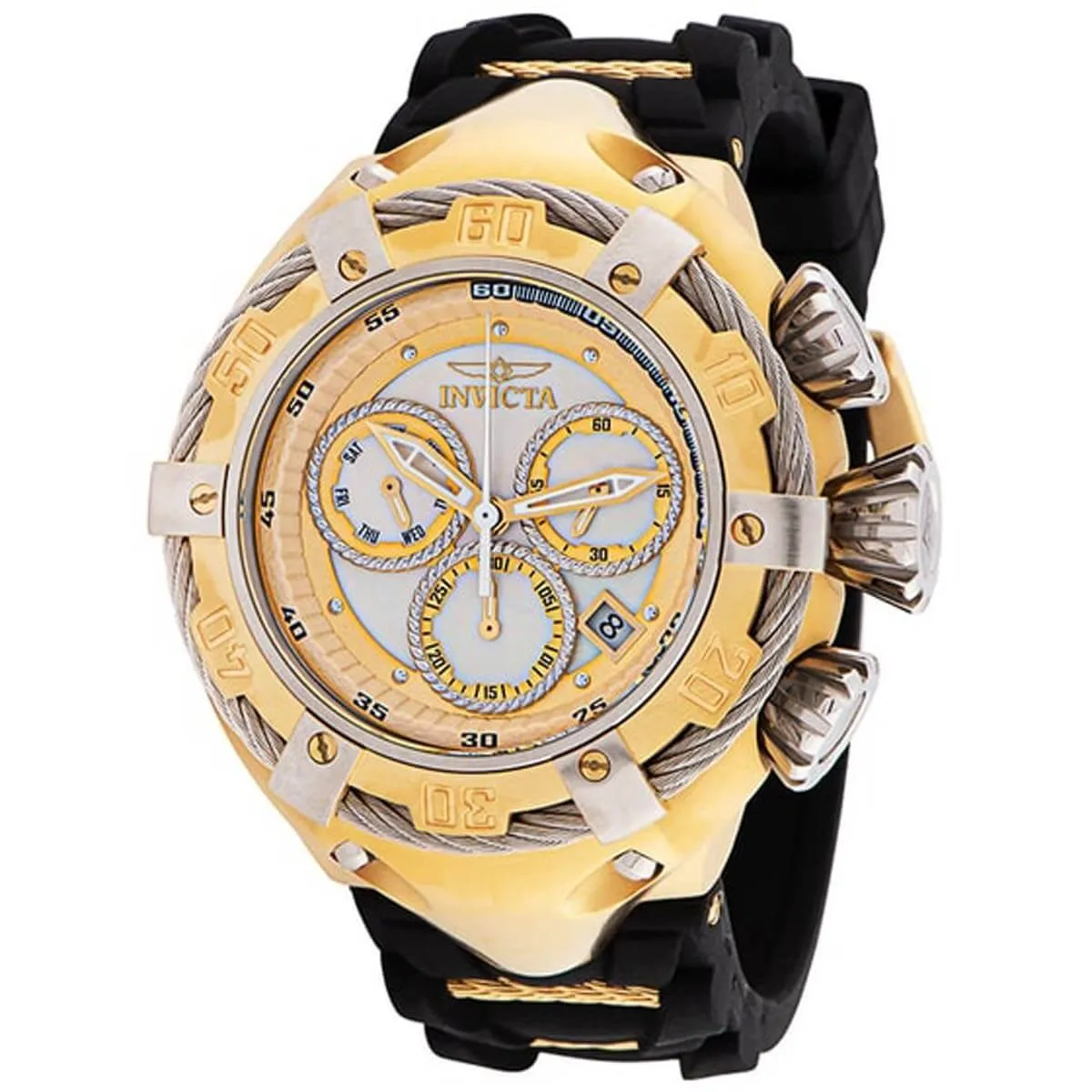 Invicta Men's Quartz Watch - Bolt Thunderbolt Chronograph Black Strap | 33396