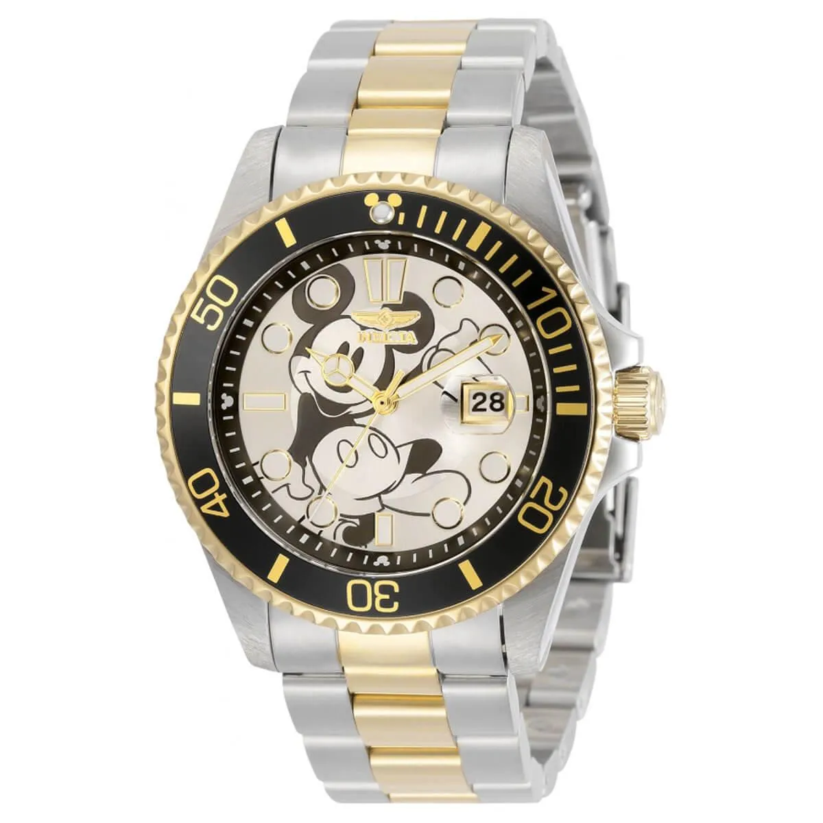 Invicta Men's Quartz Watch - Disney Mickey Mouse Two Tone Steel Bracelet | 32447