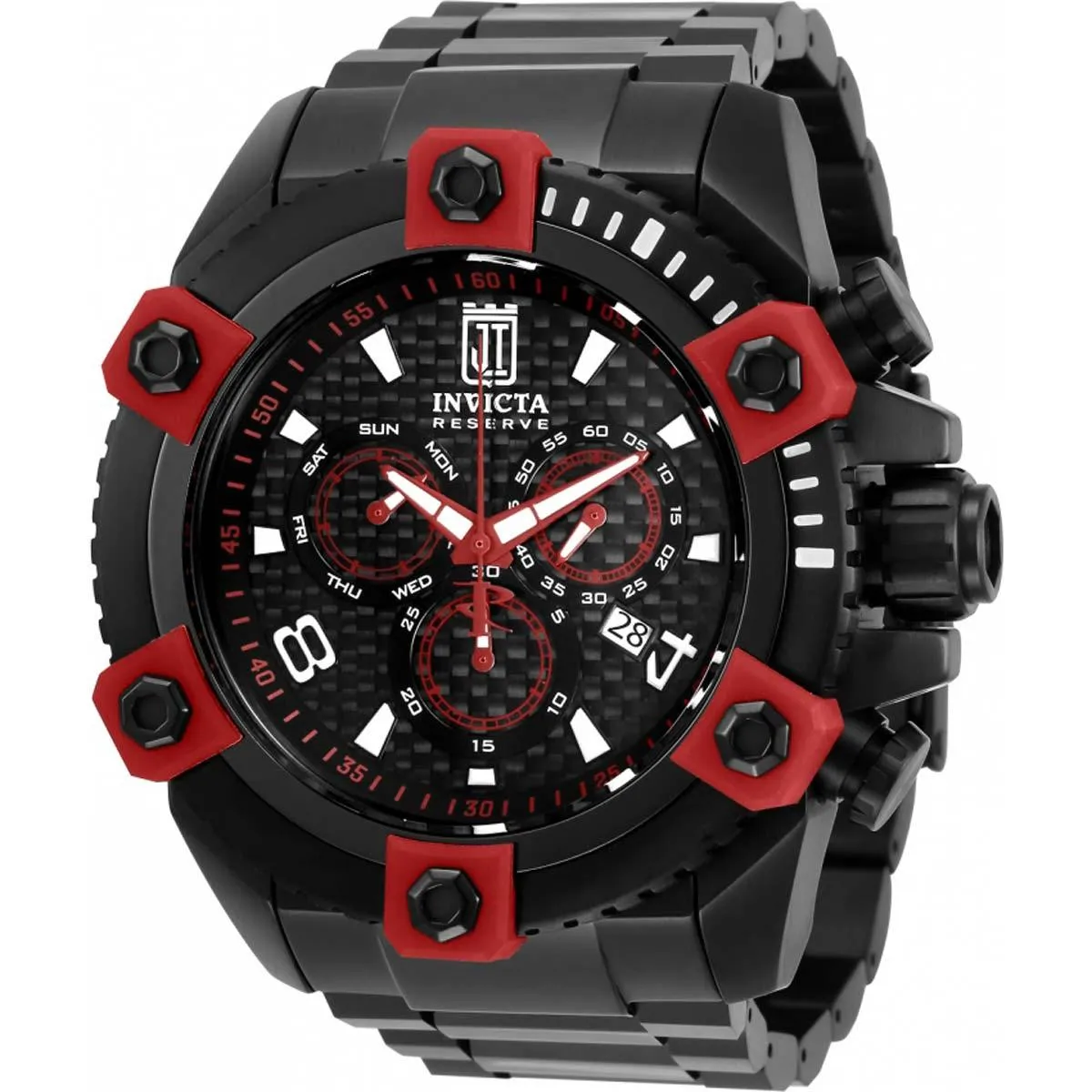 Invicta Men's Quartz Watch - Jason Taylor Chronograph Black and Red Dial | 33993