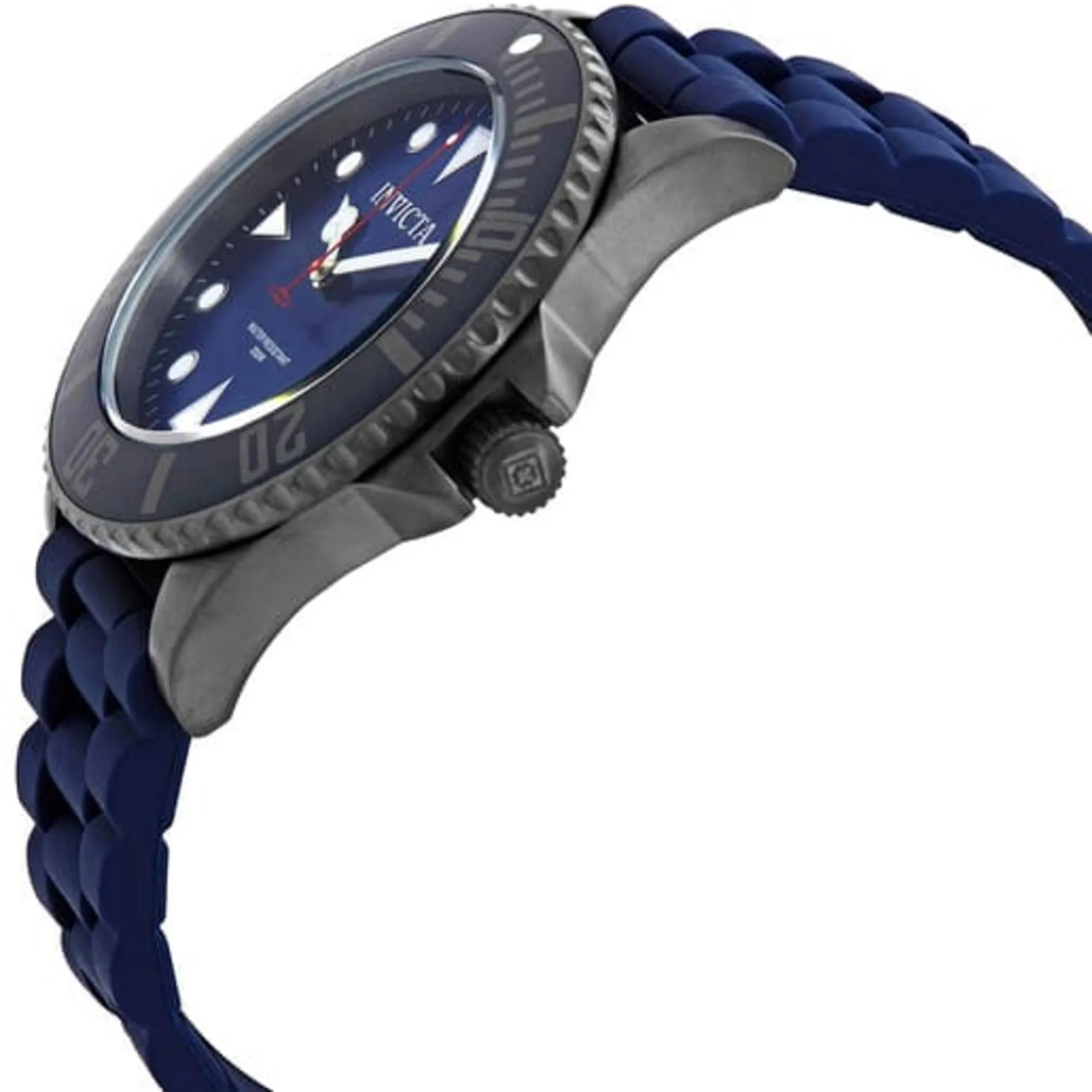 Invicta Men's Quartz Watch - Pro Diver Blue Dial Gunmetal Case Silicone Strap | 90306