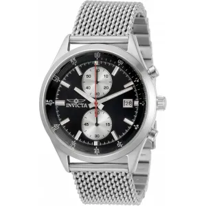 Invicta Men's Quartz Watch - Pro Diver Chronograph Silver Tone Mesh Bracelet | 31355