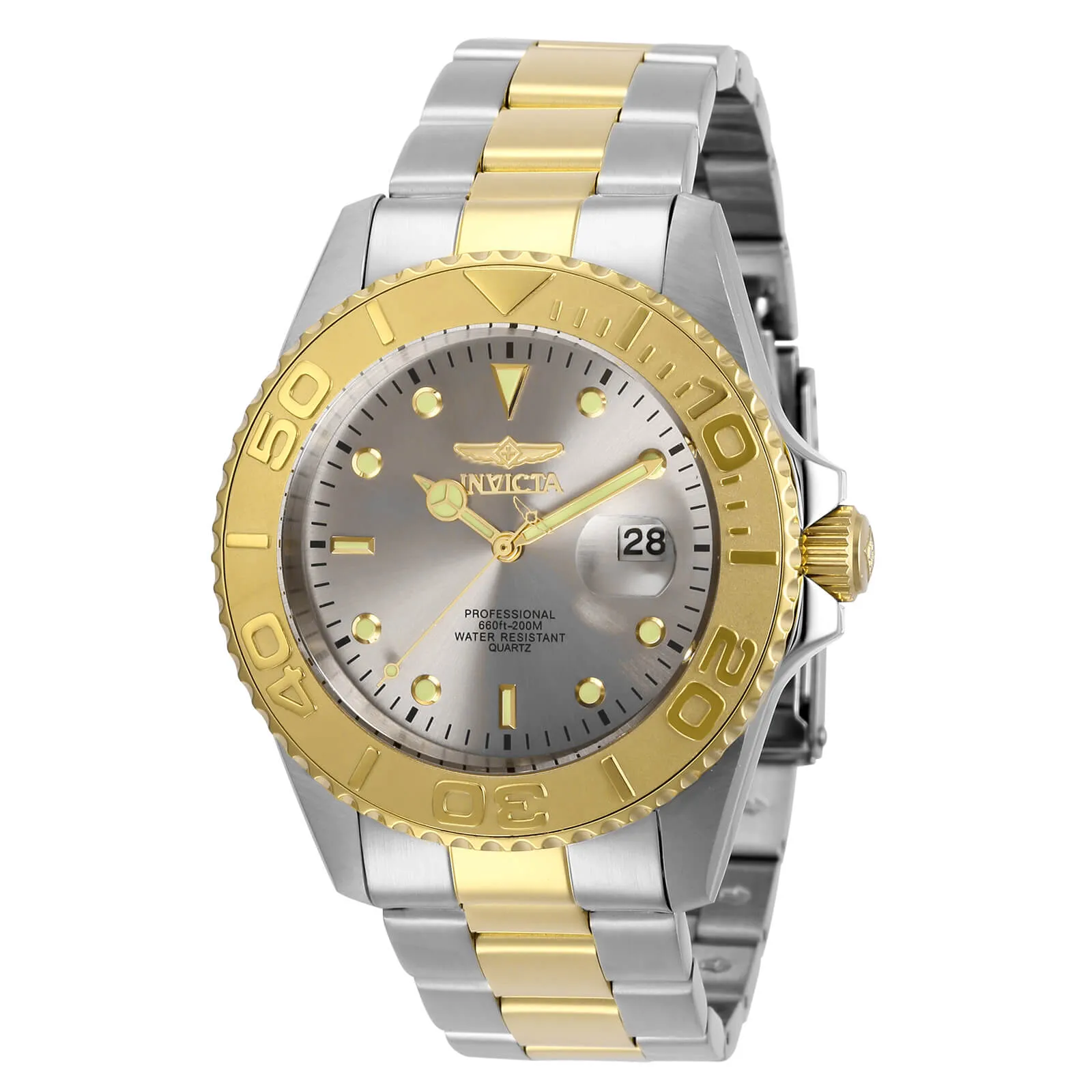 Invicta Men's Quartz Watch - Pro Diver Grey Dial Stainless Steel Bracelet | 29950