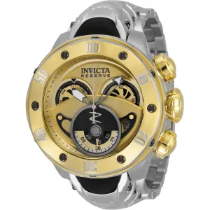 Invicta Men's Quartz Watch - Reserve Chronograph Black and Gold dial Bracelet | 33371