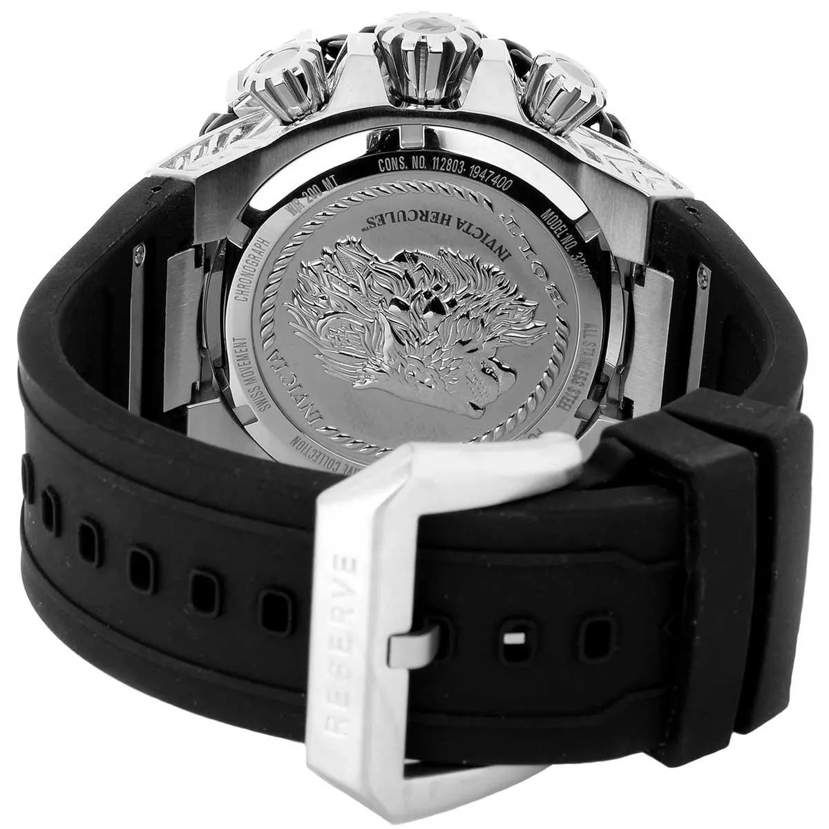 Invicta Men's Quartz Watch - Reserve Herc Chronograph Black Rubber Strap | 33150
