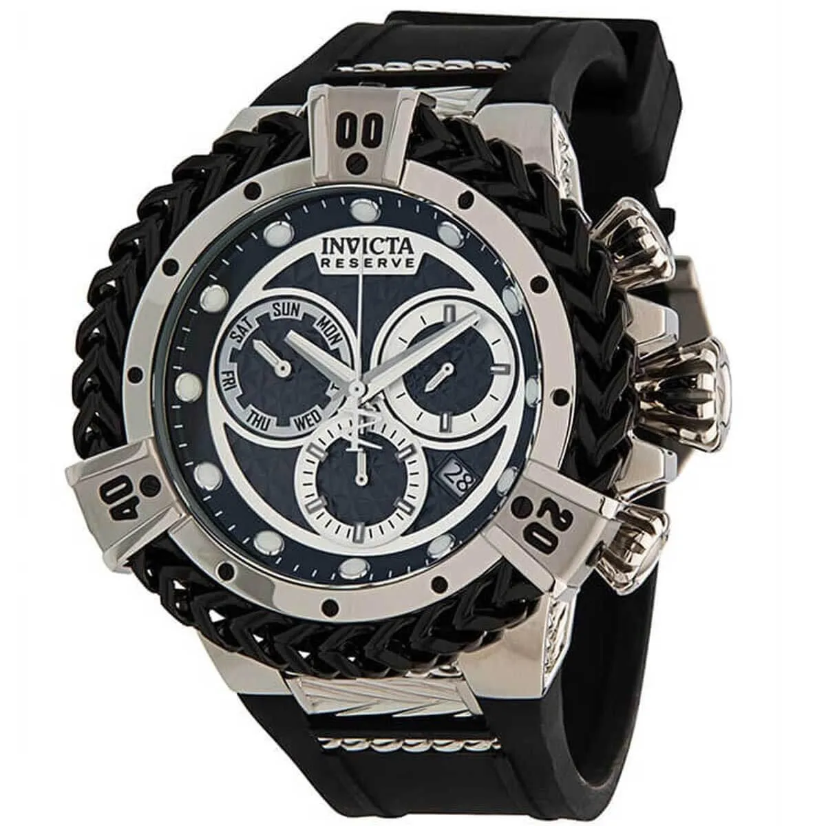 Invicta Men's Quartz Watch - Reserve Herc Chronograph Black Rubber Strap | 33150