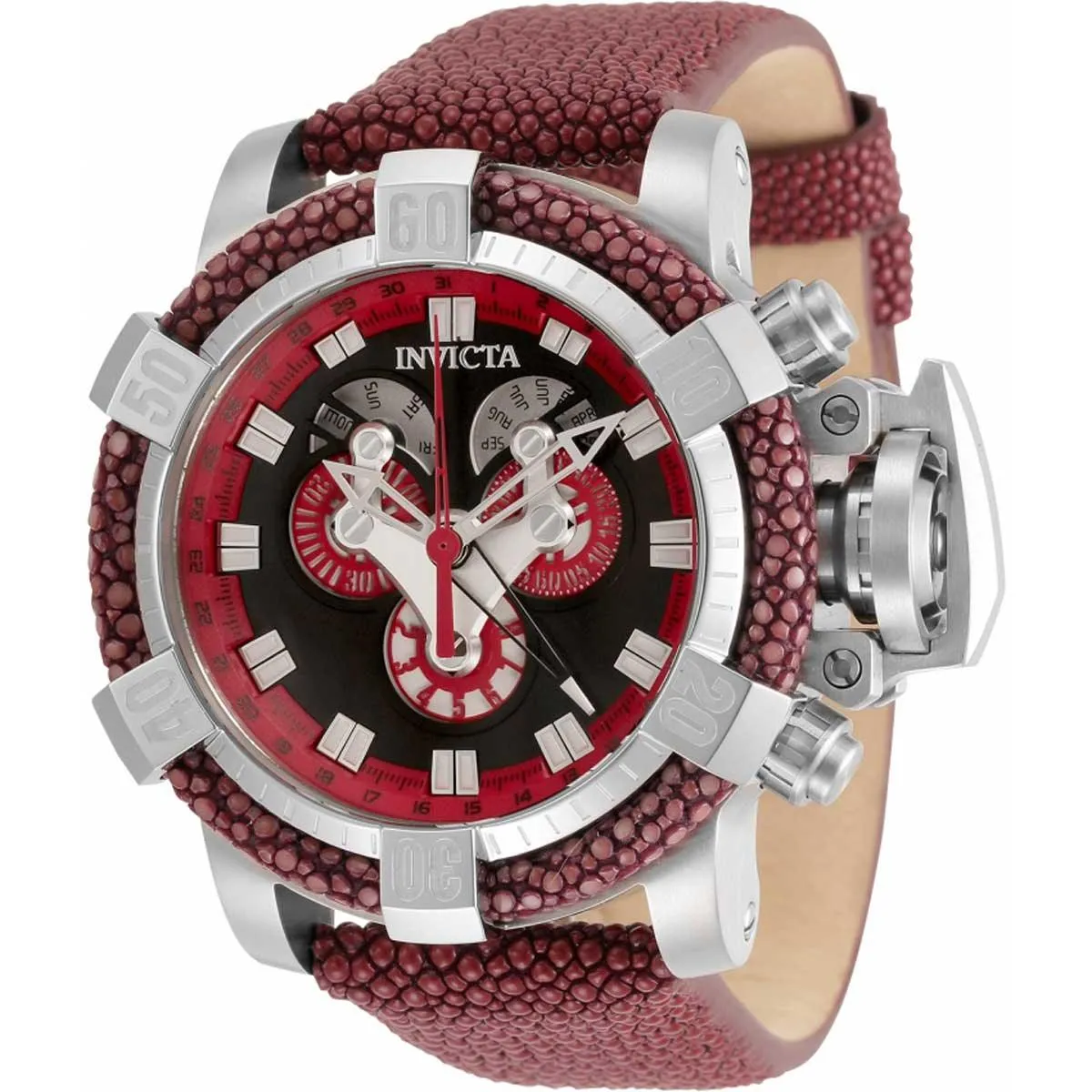 Invicta Men's Quartz Watch - Sea Hunter Chronograph Stingray Leather Strap | 34383