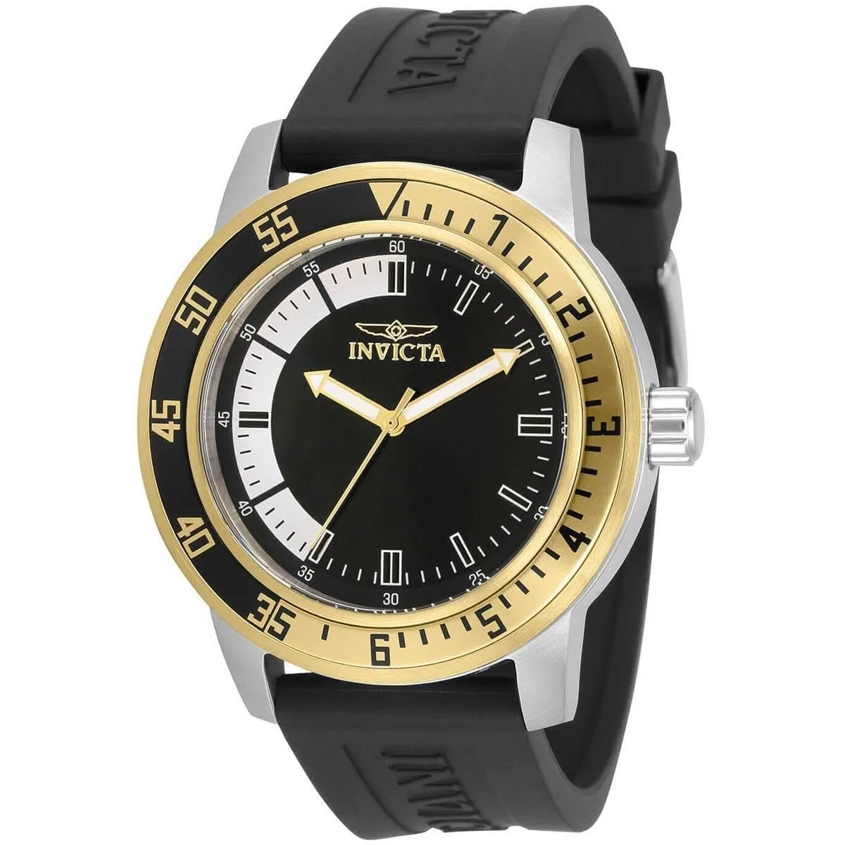 Invicta Men's Quartz Watch - Specialty Black and Silver Dial Black Strap | 34097