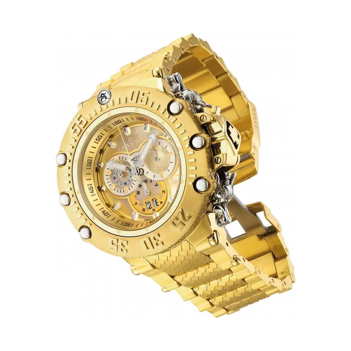 Invicta Men's Quartz Watch - Subaqua Noma VII Gold Tone Shutter Cover Dial | 32950