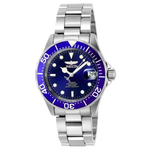 Invicta Men's Stainless Steel Automatic Watch - Pro Diver Blue Dial Date | 9094