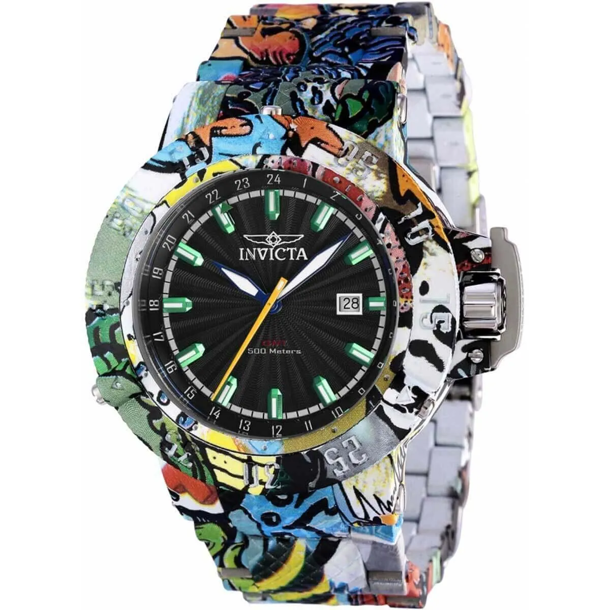 Invicta Men's Swiss Quartz Watch - Subaqua GMT Aqua Plated Steel Bracelet | 36747