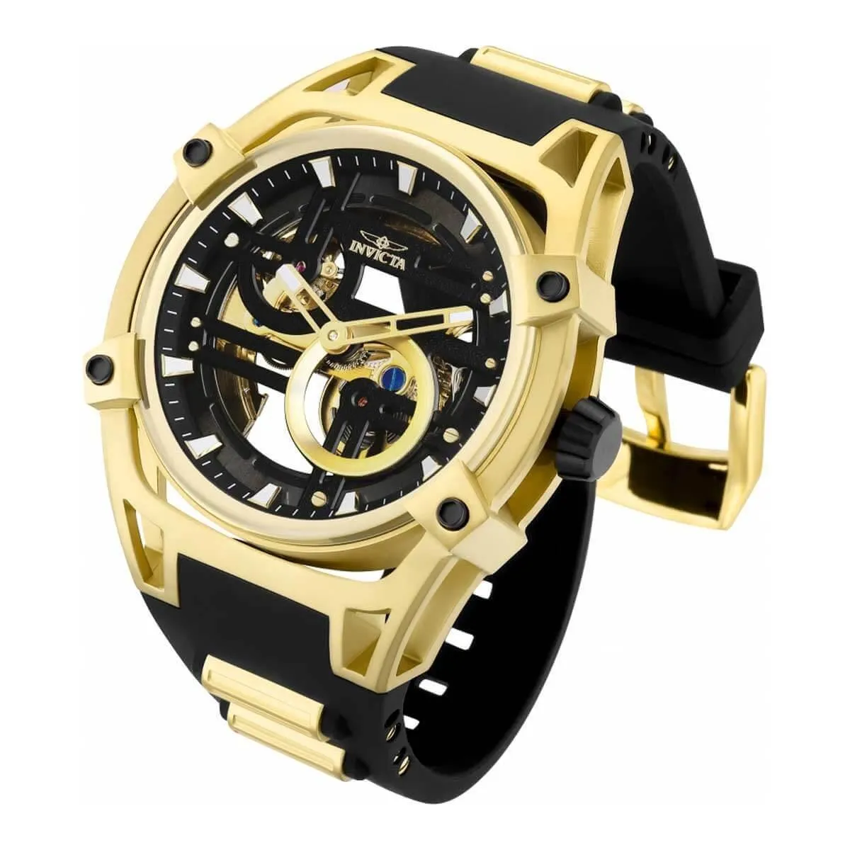 Invicta Men's Watch - Akula Rubber and Stainless Steel Strap Black Dial | 32349