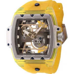 Invicta Men's Watch - Anatomic Automatic Skeleton Dial Yellow Silicone Strap | 44265