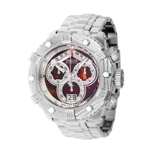 Invicta Men's Watch - Huracan Chronograph Silver and Red Dial Steel Bracelet | 39764